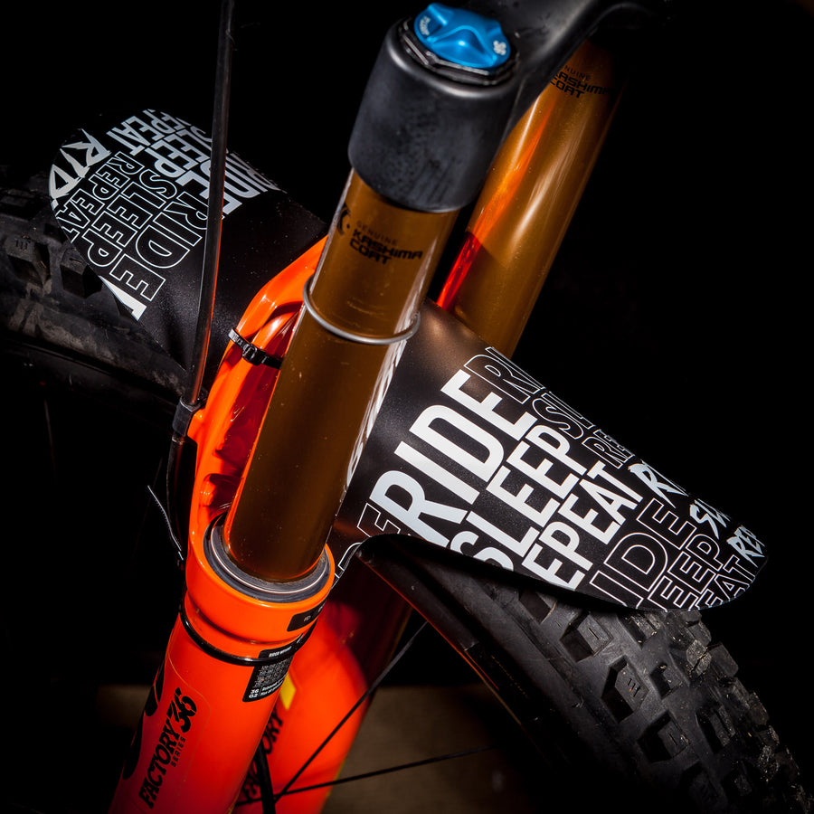 35Bikes Ride Sleep Repeat XL Mudguard Orange - Made In The UK