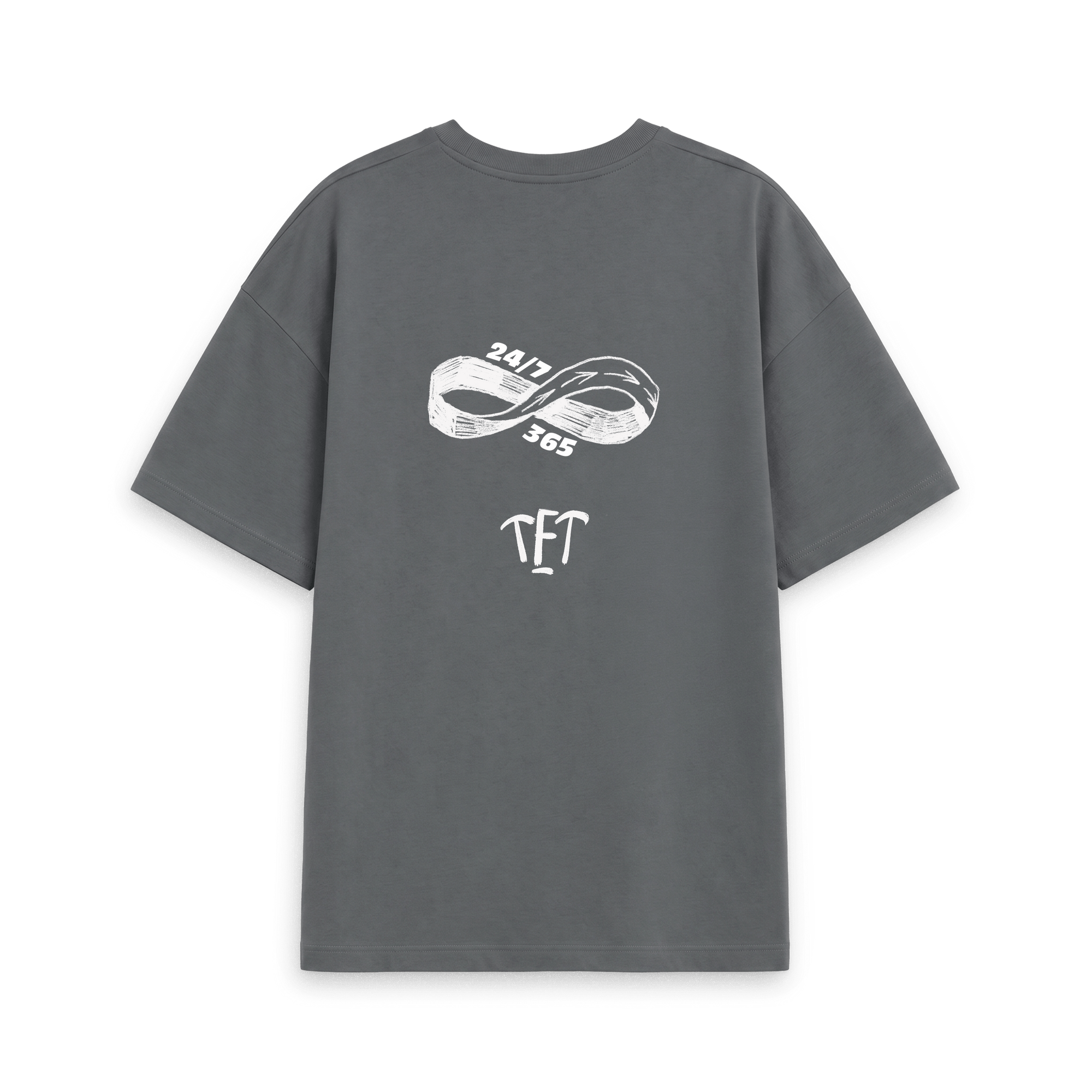 Slate Grey Printed T-shirt Back