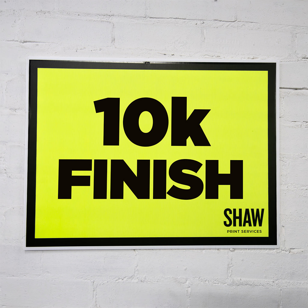 10k Finish Sign