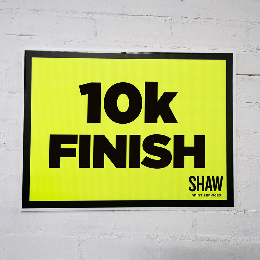 10k Finish Sign 