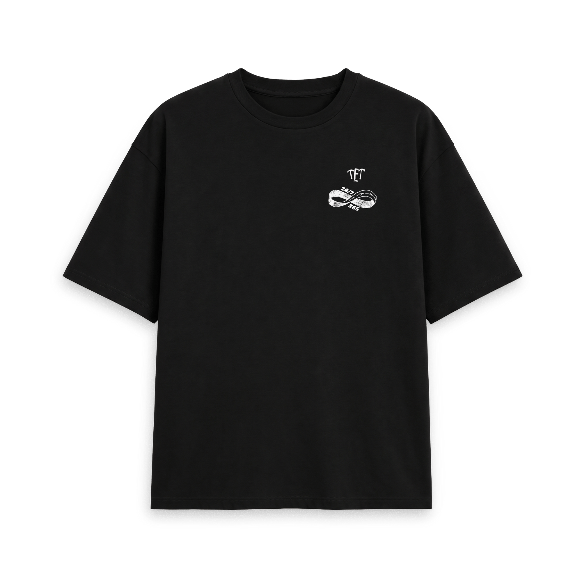 Black Printed T-shirt Front