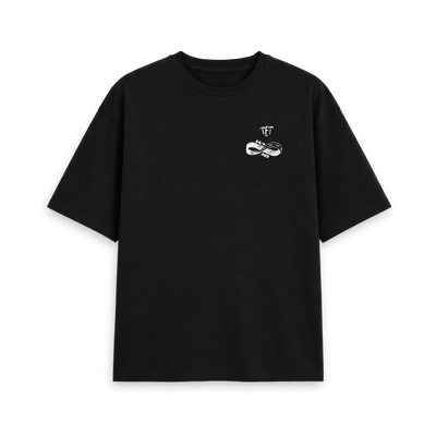 Black Printed T-shirt Front