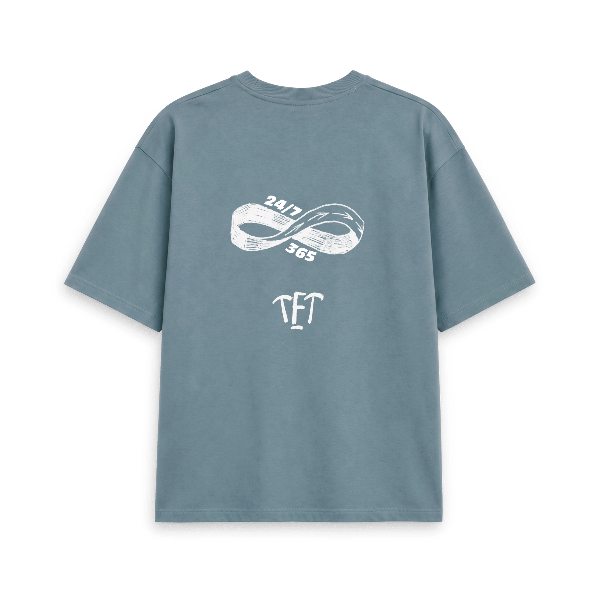 Stone Blue Printed T-shirt Back