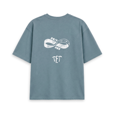 Stone Blue Printed T-shirt Back