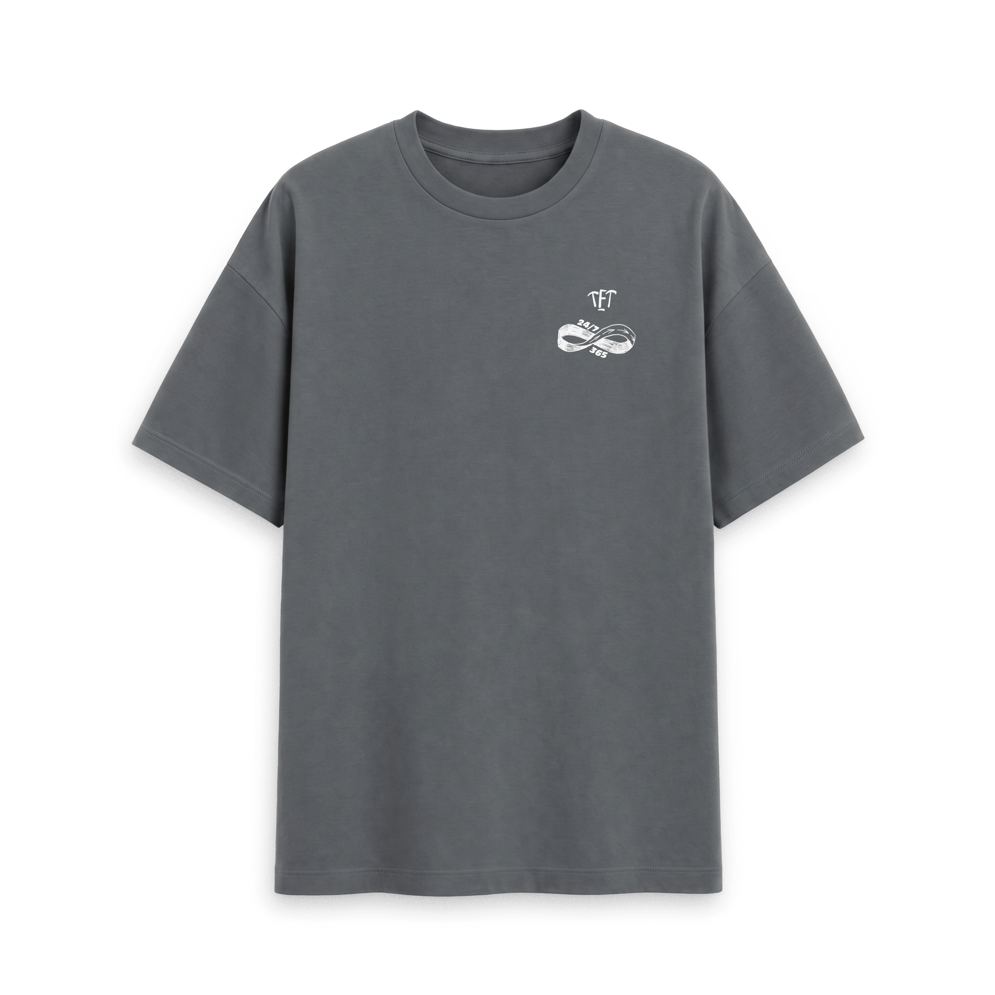 Slate Grey Printed T-shirt Front