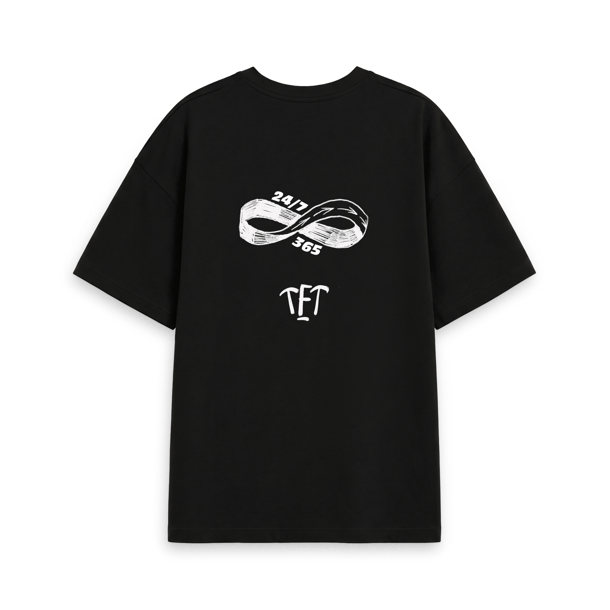 Black Printed T-shirt Back