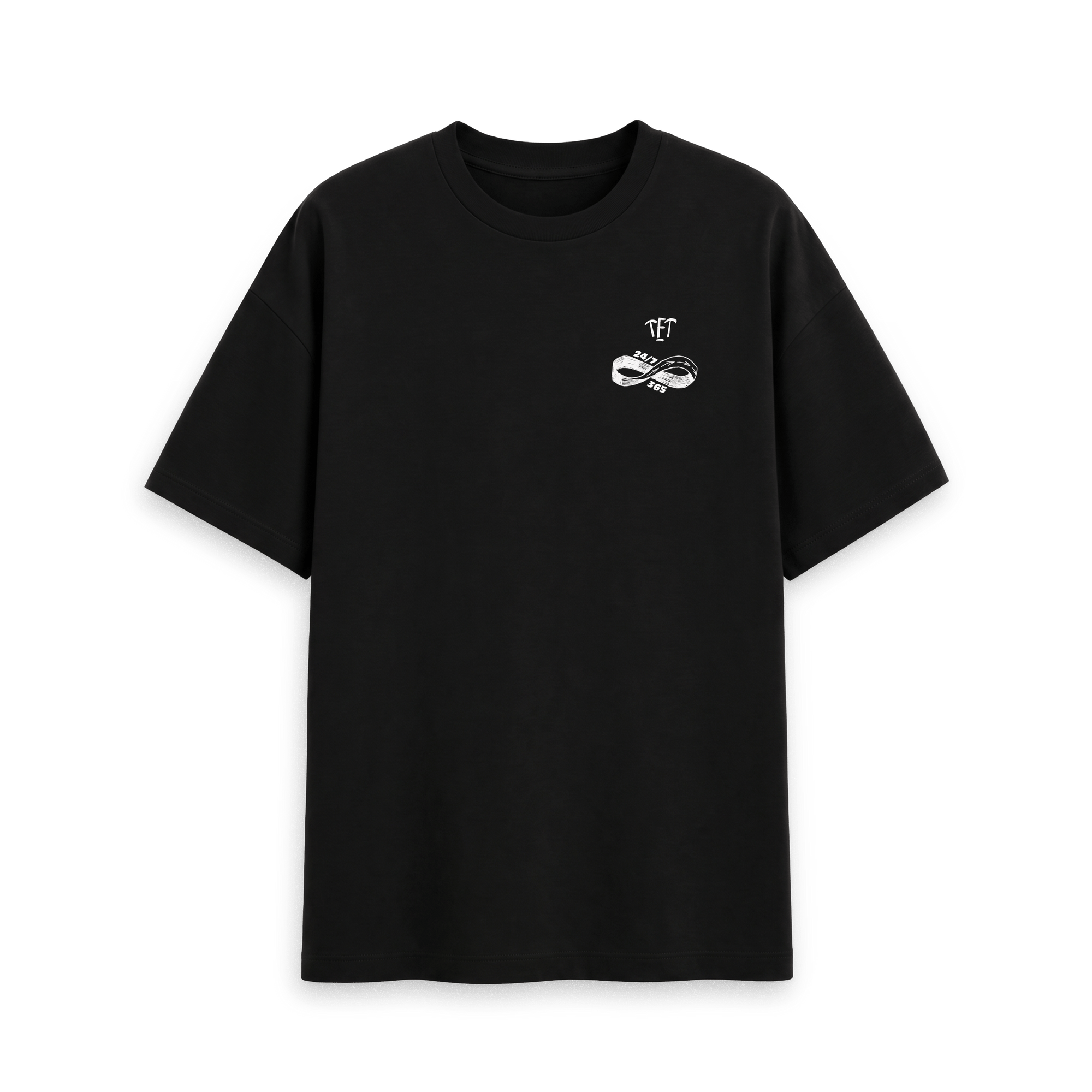 Black Printed T-shirt Front