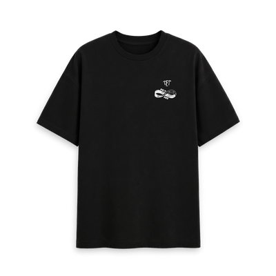 Black Printed T-shirt Front