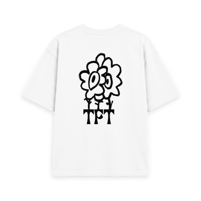 White Printed T-shirt Back