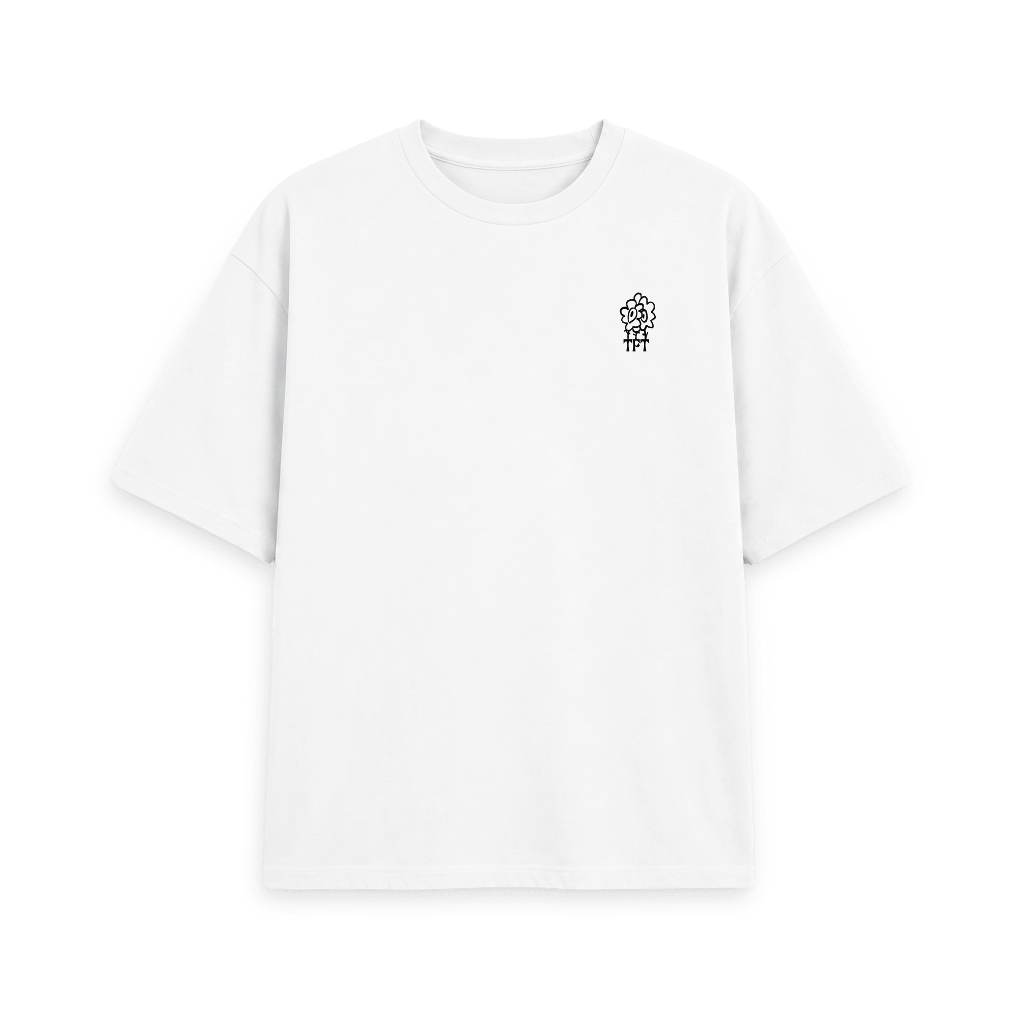 White Printed T-shirt Front