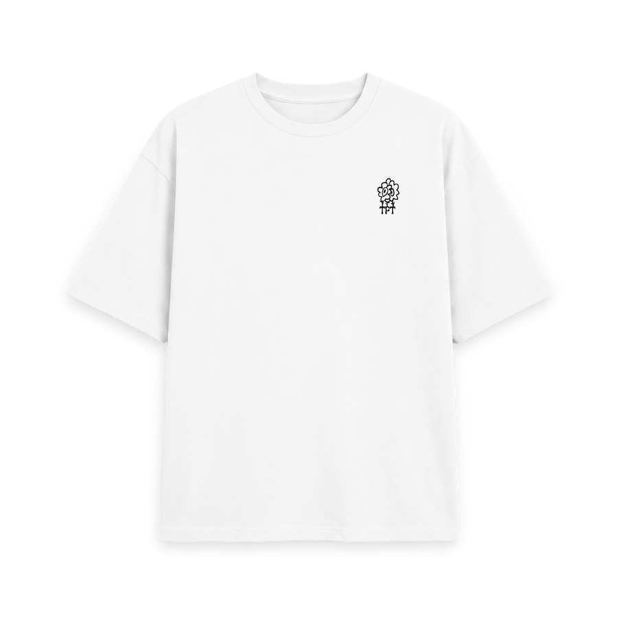 White Printed T-shirt Front