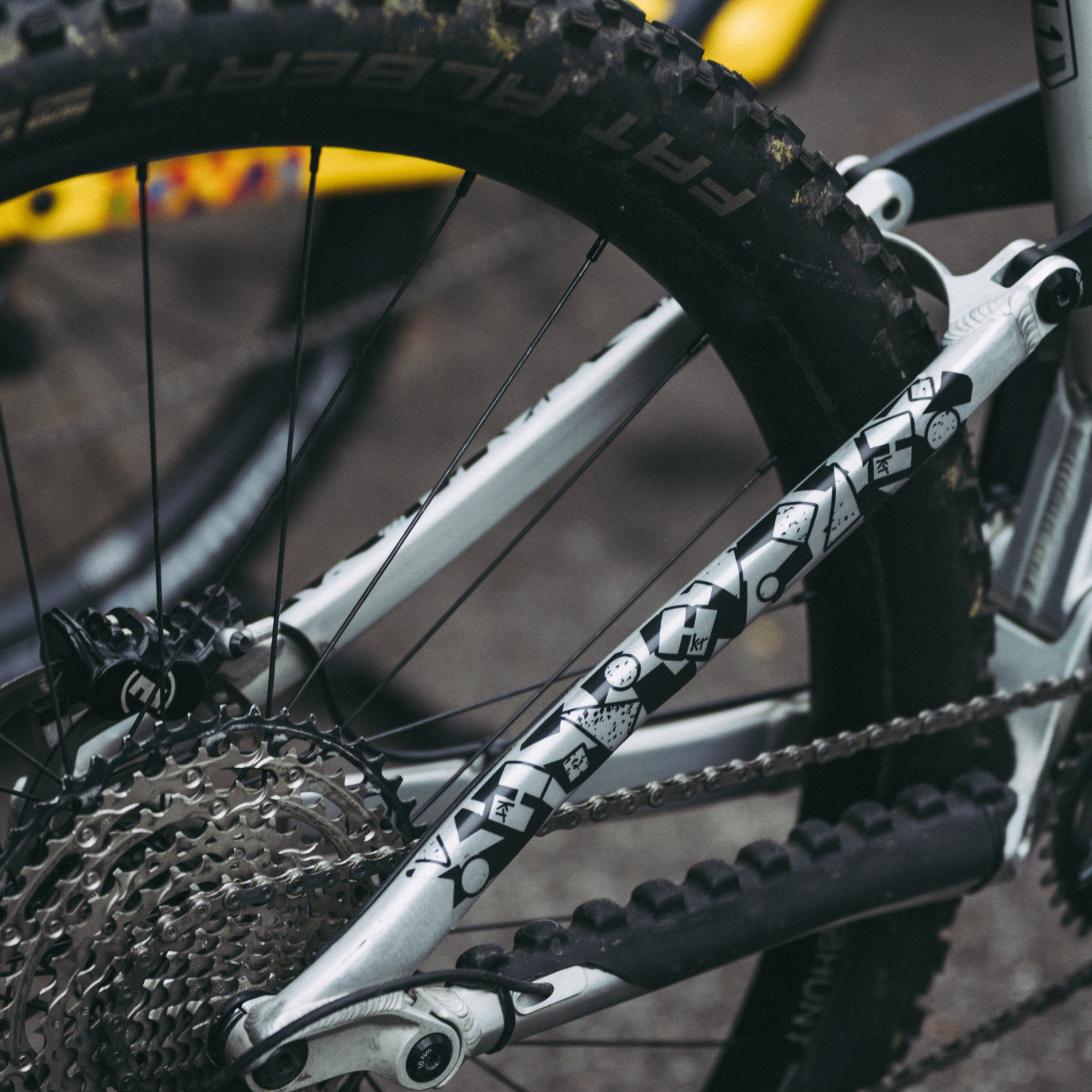 Born in the 80's black and white mountain bike frame kit.