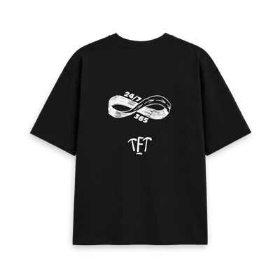 Black Printed T-shirt Back