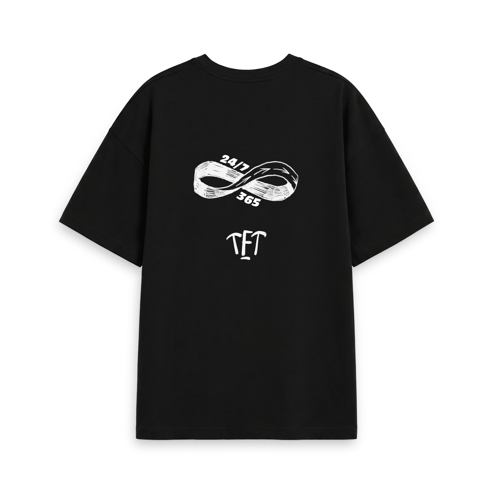 Black Printed T-shirt Back