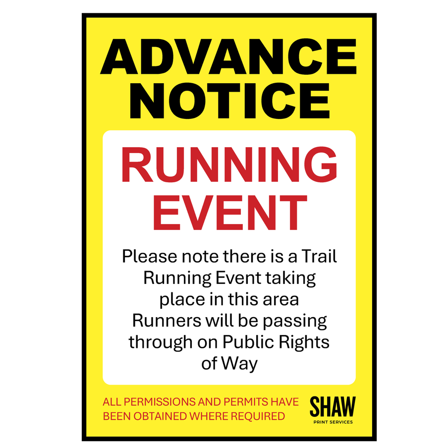 Advance Notice Running Event (Portrait)