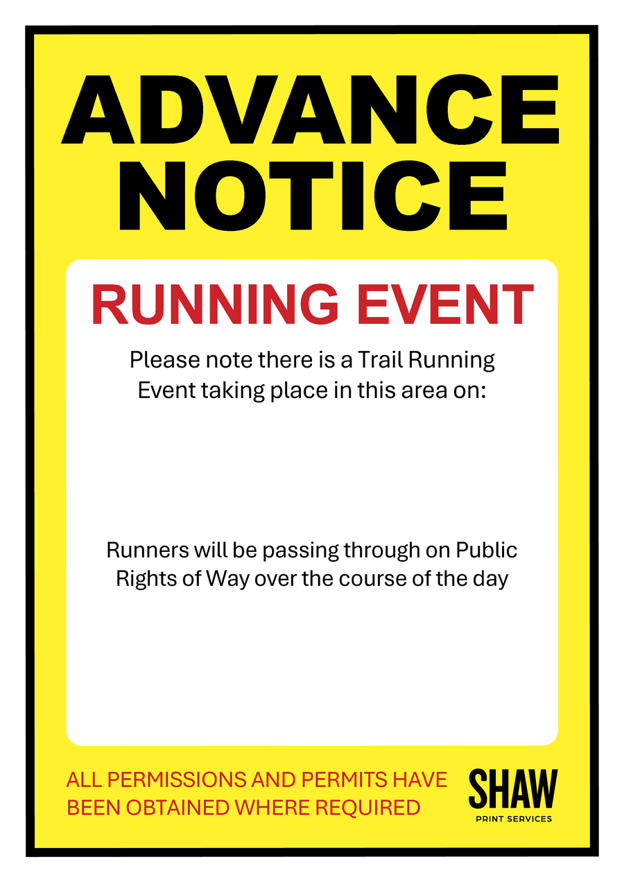 DIY Custom "Date, Logo, QR" Running Advance Notice Event Sign