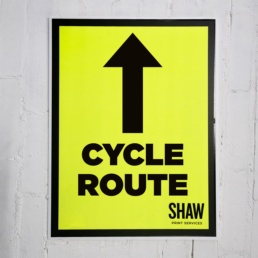 Cycle Route Up Arrow Event Sign