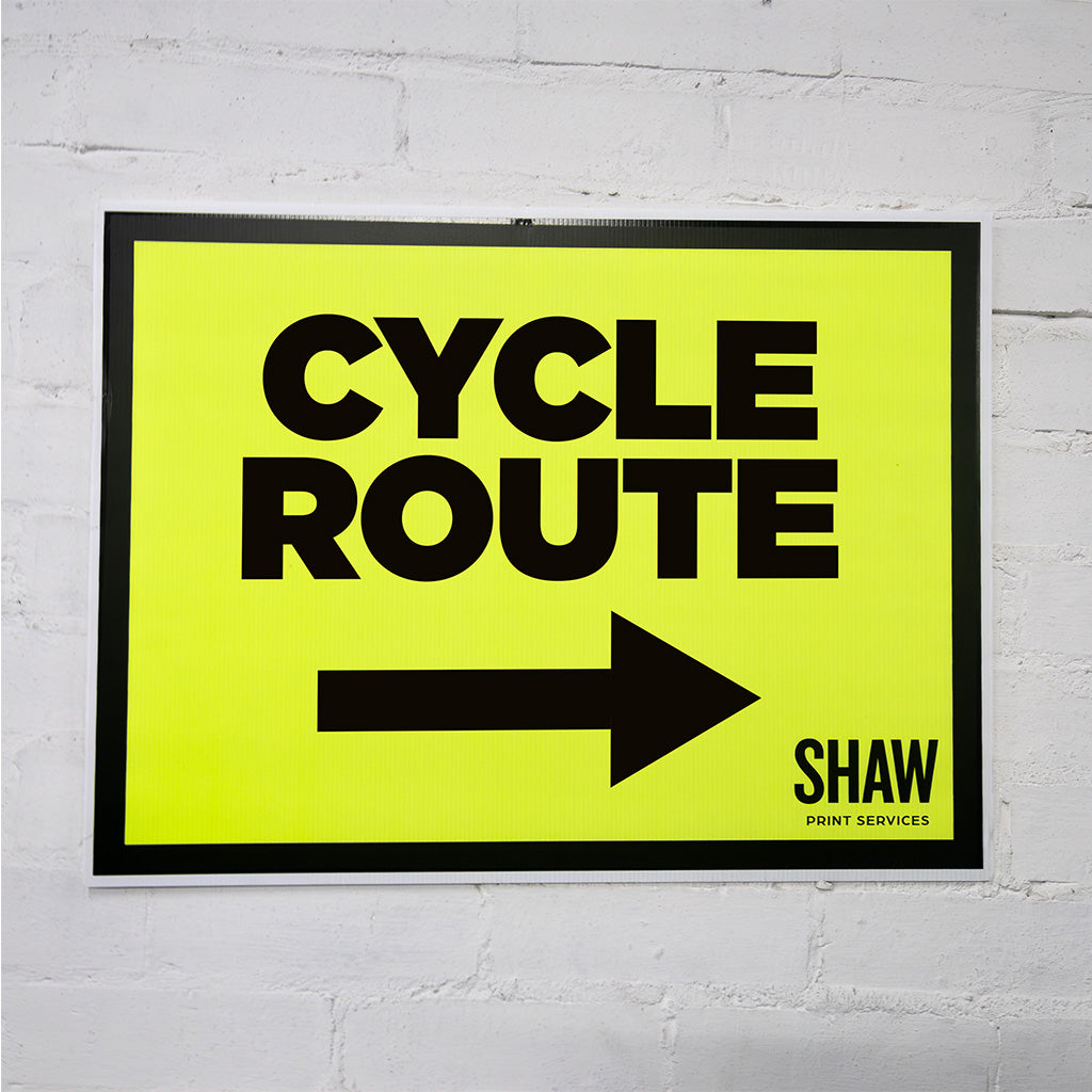 Cycle Route Right Event Sign
