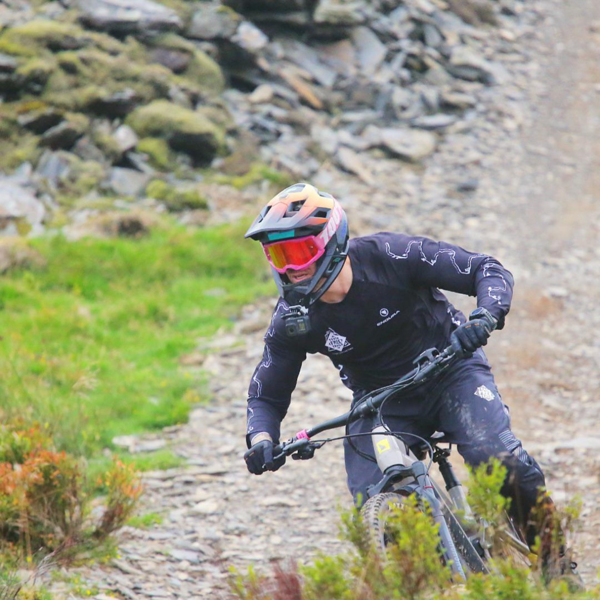 Trash Free Trails Endura Purposeful Adventure Long Sleeve Riding Jersey