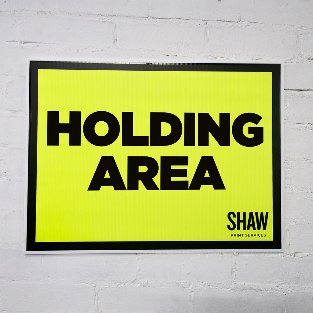 Holding Area Event Sign (Landscape)
