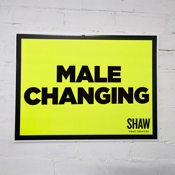 Male Changing Event Sign (Landscape) - HKT Products