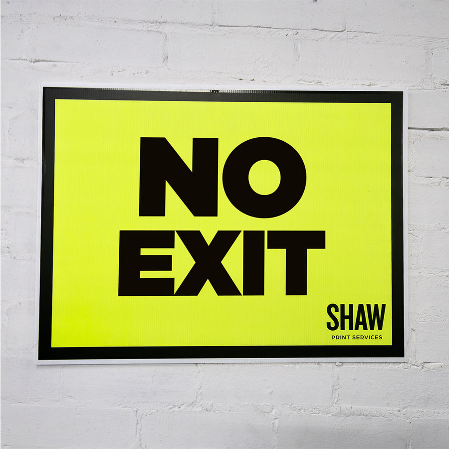 No Exit Event Sign 