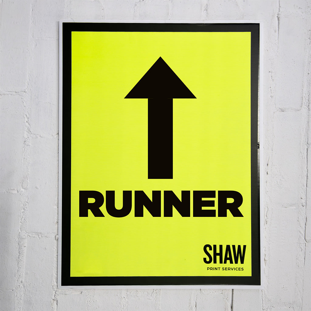 Runner Up Arrow Event Sign