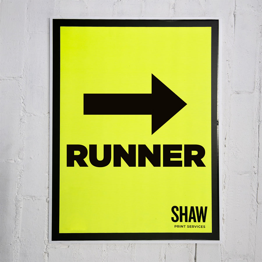 Runner Right Arrow Event Sign 