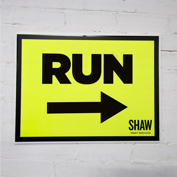Run Right Arrow Event Sign (Landscape) - HKT Products