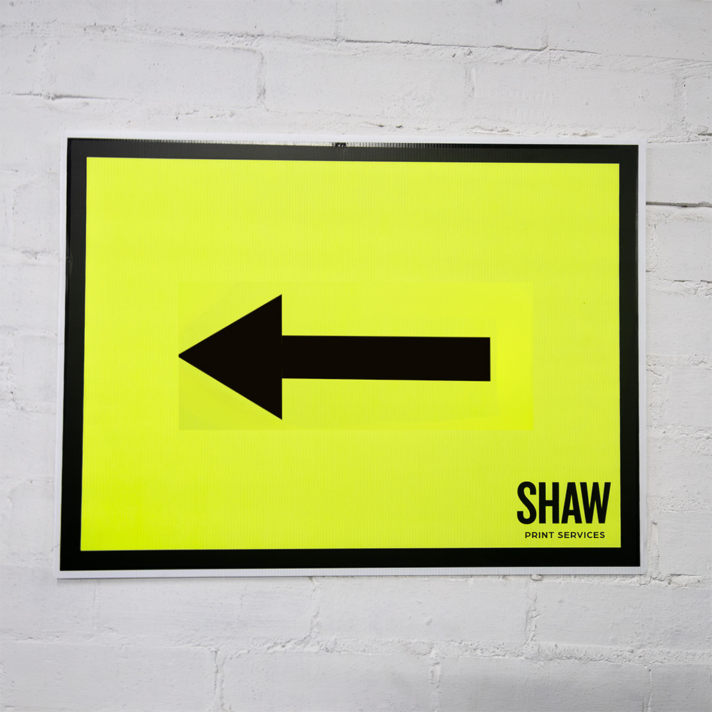 Run Left Arrow Event Sign (Landscape)