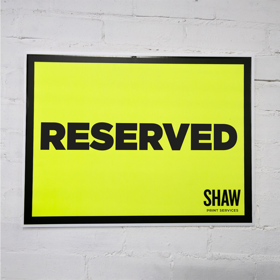 Reserved Event Sign (Landscape)
