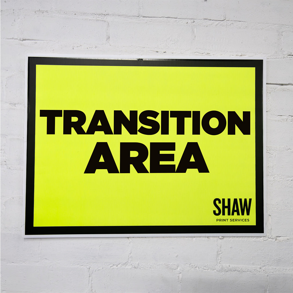 Transition Area Event Sign