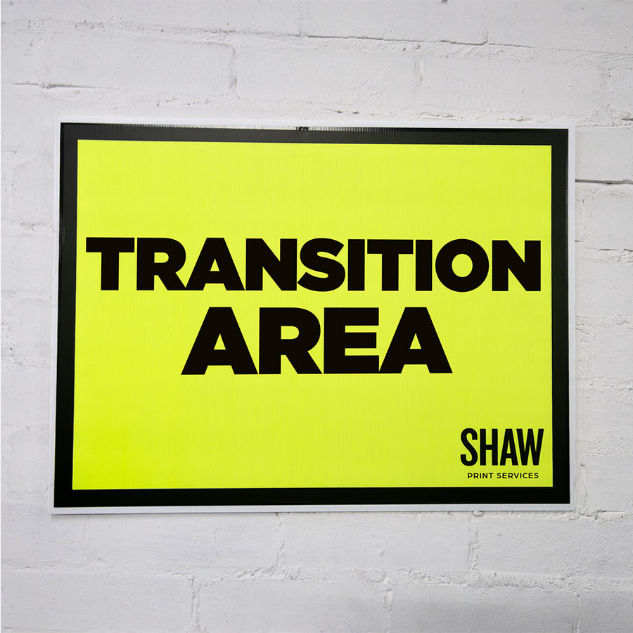 Transition Area Event Sign 