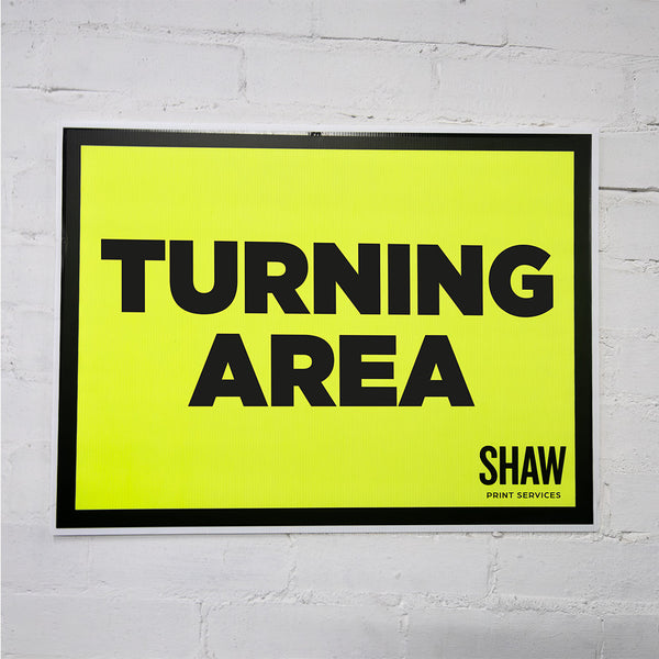 Transition Area. Sign Turning Area Event Sign (Landscape) - HKT Products