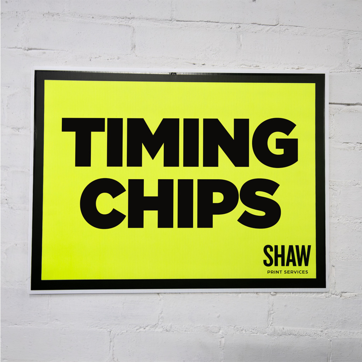 Timing Chips Sign (Landscape)