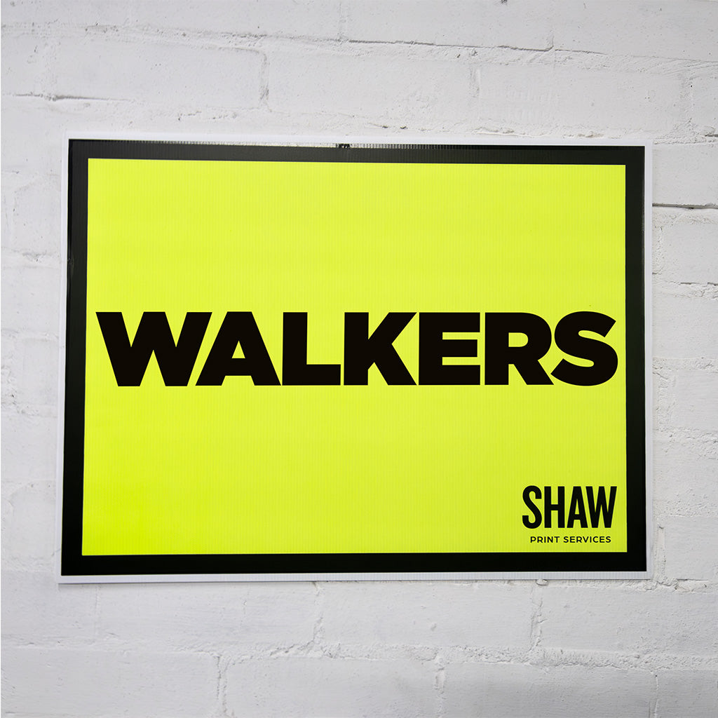 Walkers event sign