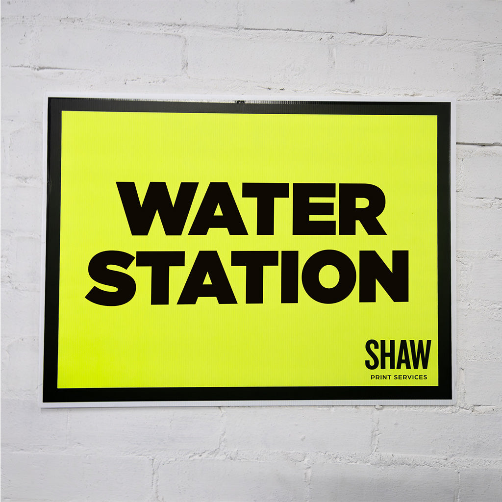 Water Station Sign
