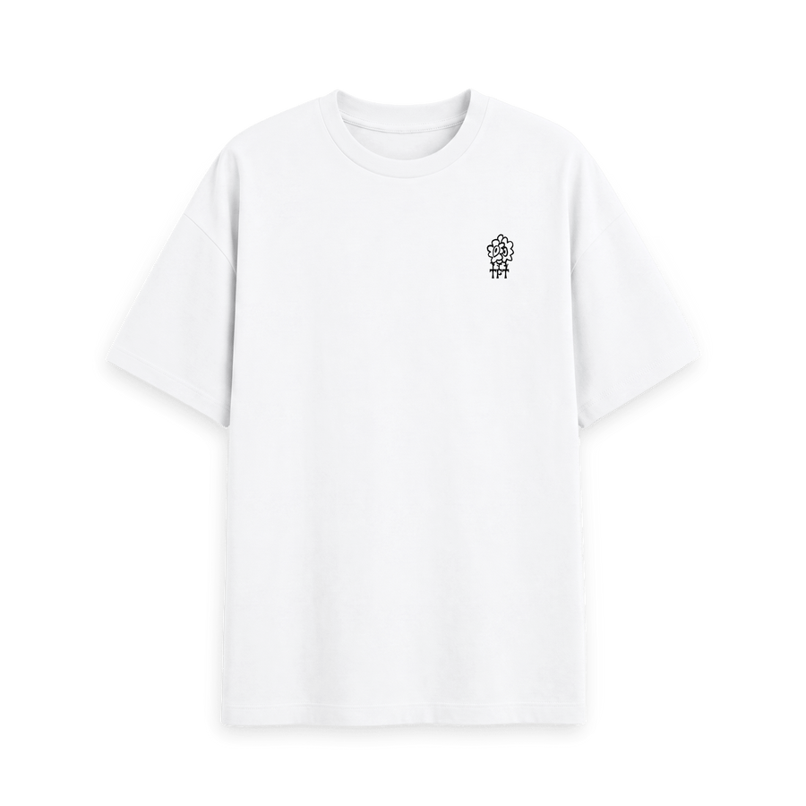 White Printed T-shirt Front