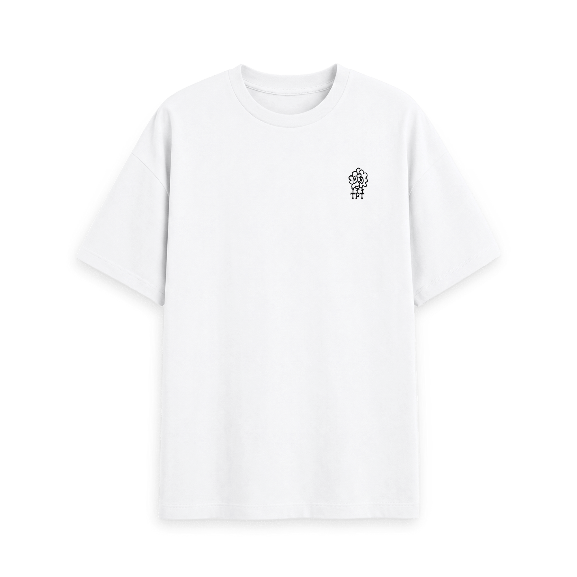 White Printed T-shirt Front