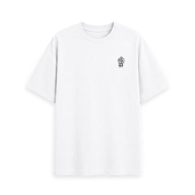 White Printed T-shirt Front