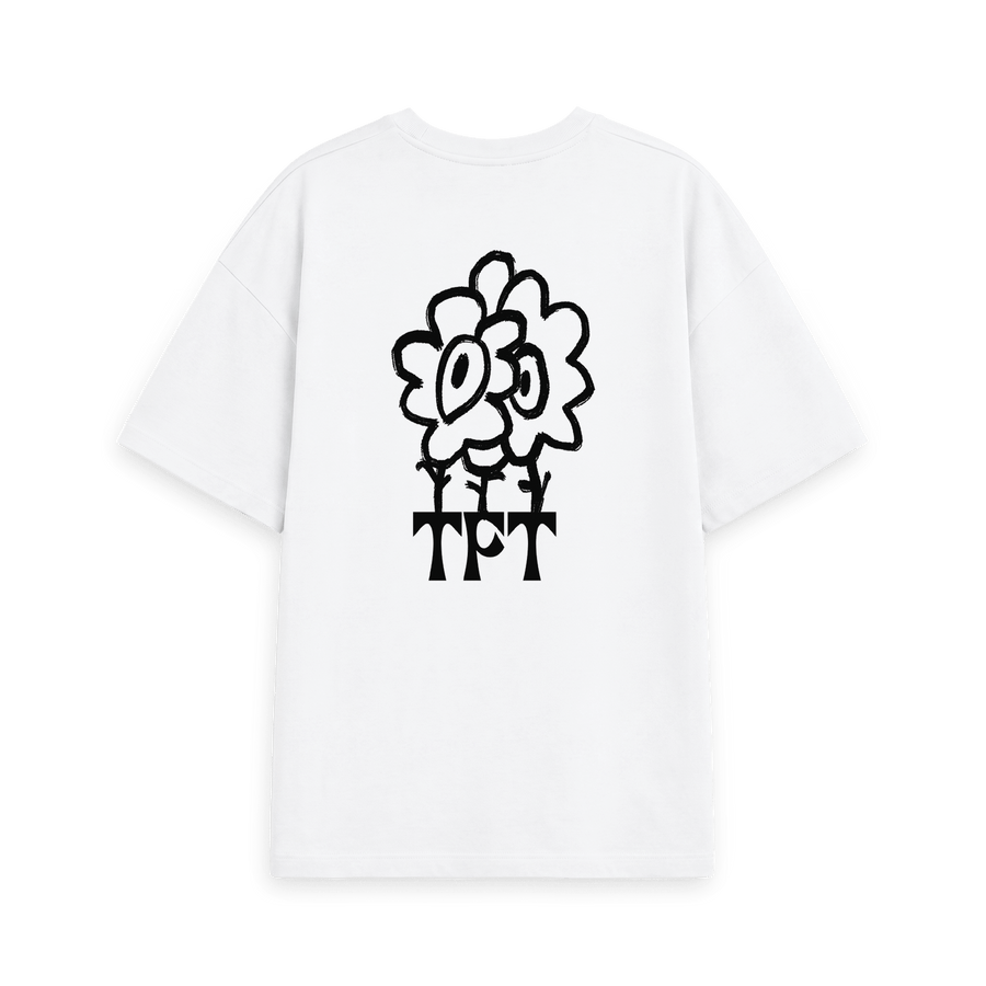 White Printed T-shirt Front