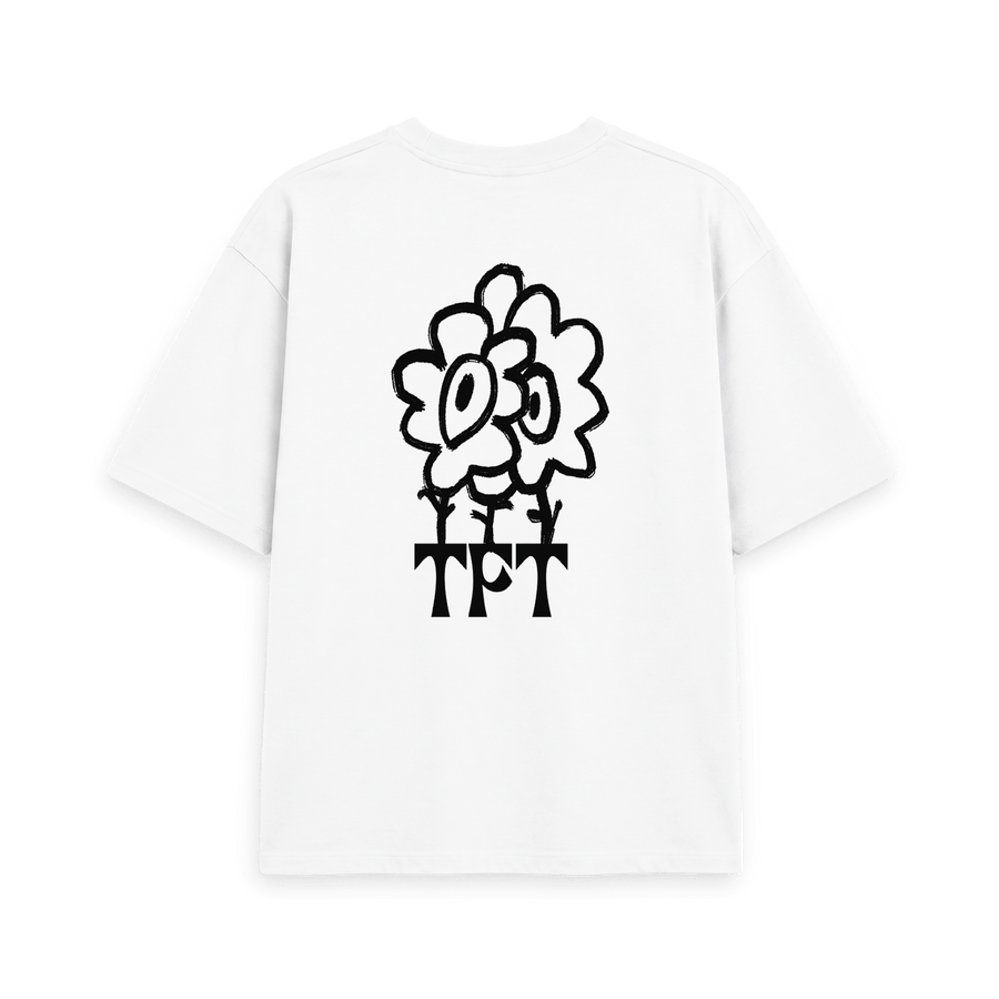 White Printed T-shirt Front