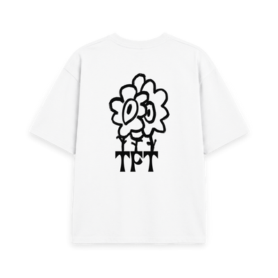 White Printed T-shirt Back