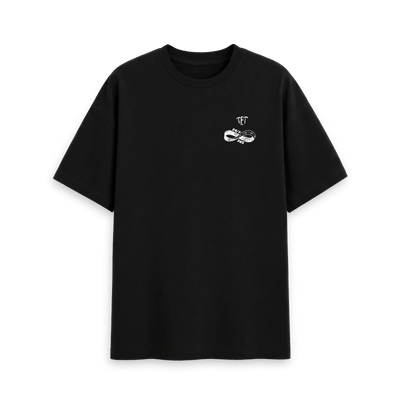 Black Printed T-shirt Front