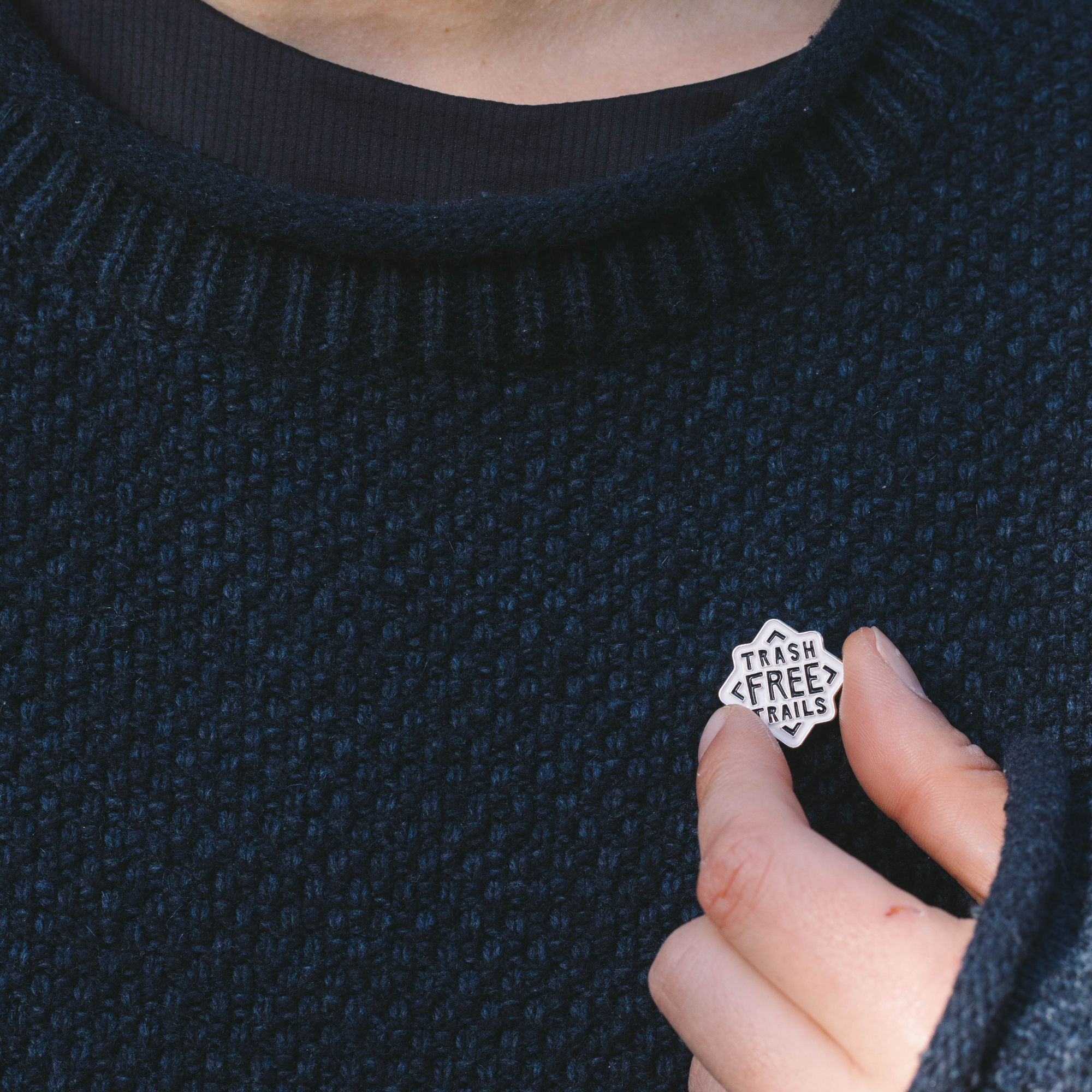 Trash Free Trails Logo Pin Badge