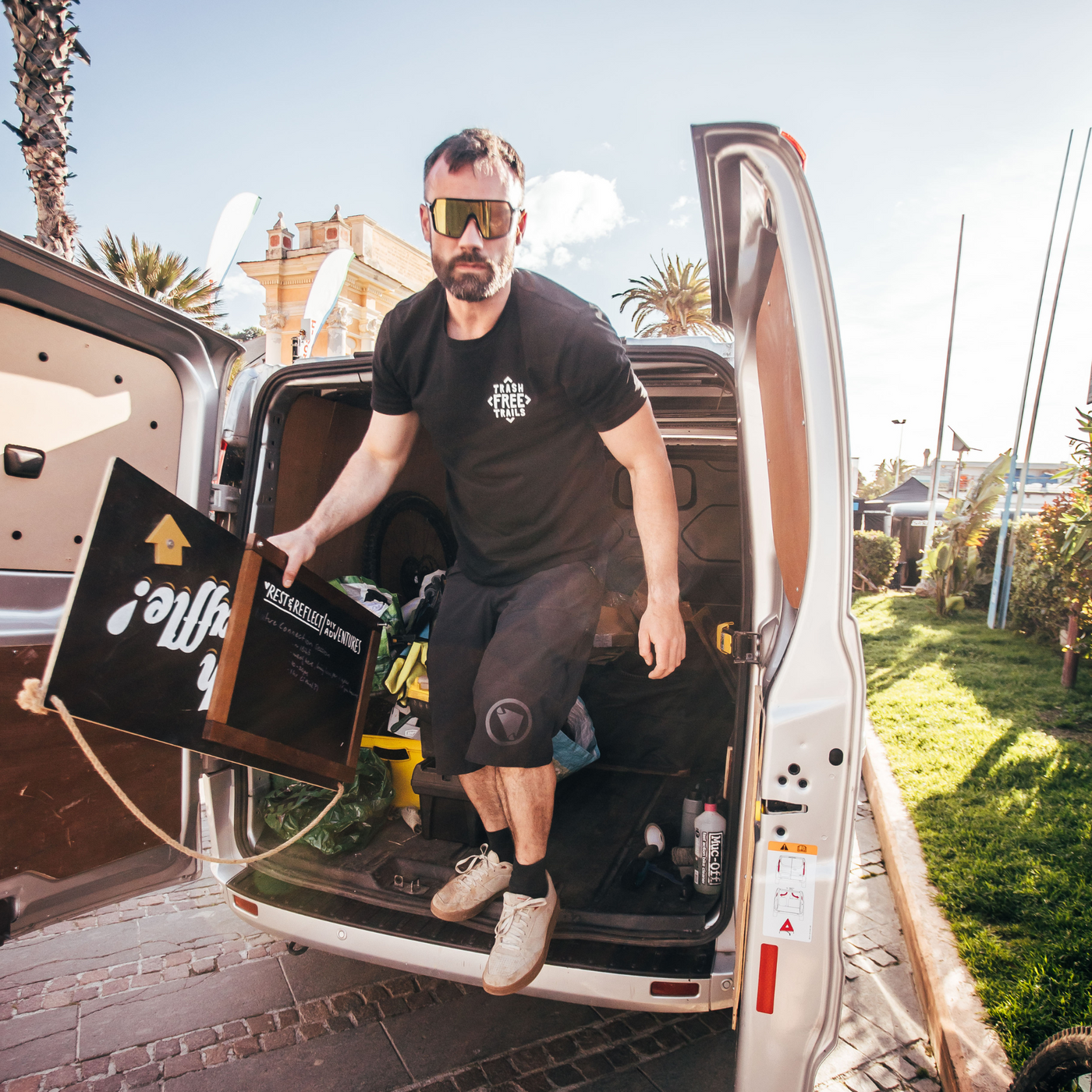 Trash Free Trails Logo Tee Black (Small Front Logo Graphic)