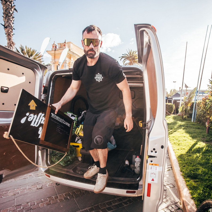 Trash Free Trails Logo Tee Black (Small Front Logo Graphic)