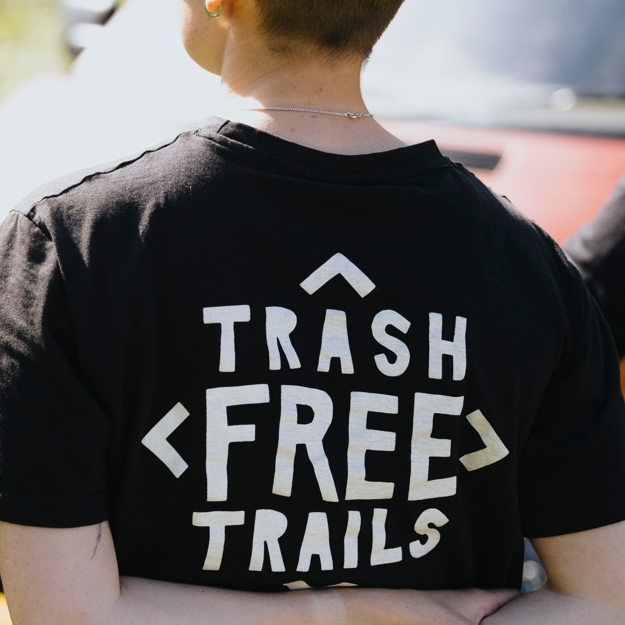 Trash Free Trails Logo Tee Black (Small Front Logo Graphic)