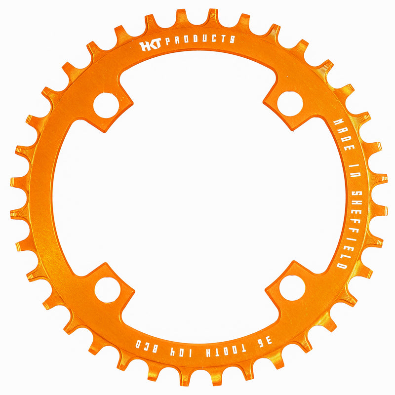 Clarks CNC 7075 T6 Alloy Narrow-Wide Chainring - 104BCD, 30-38T Options, For MTB & Hybrid Bikes