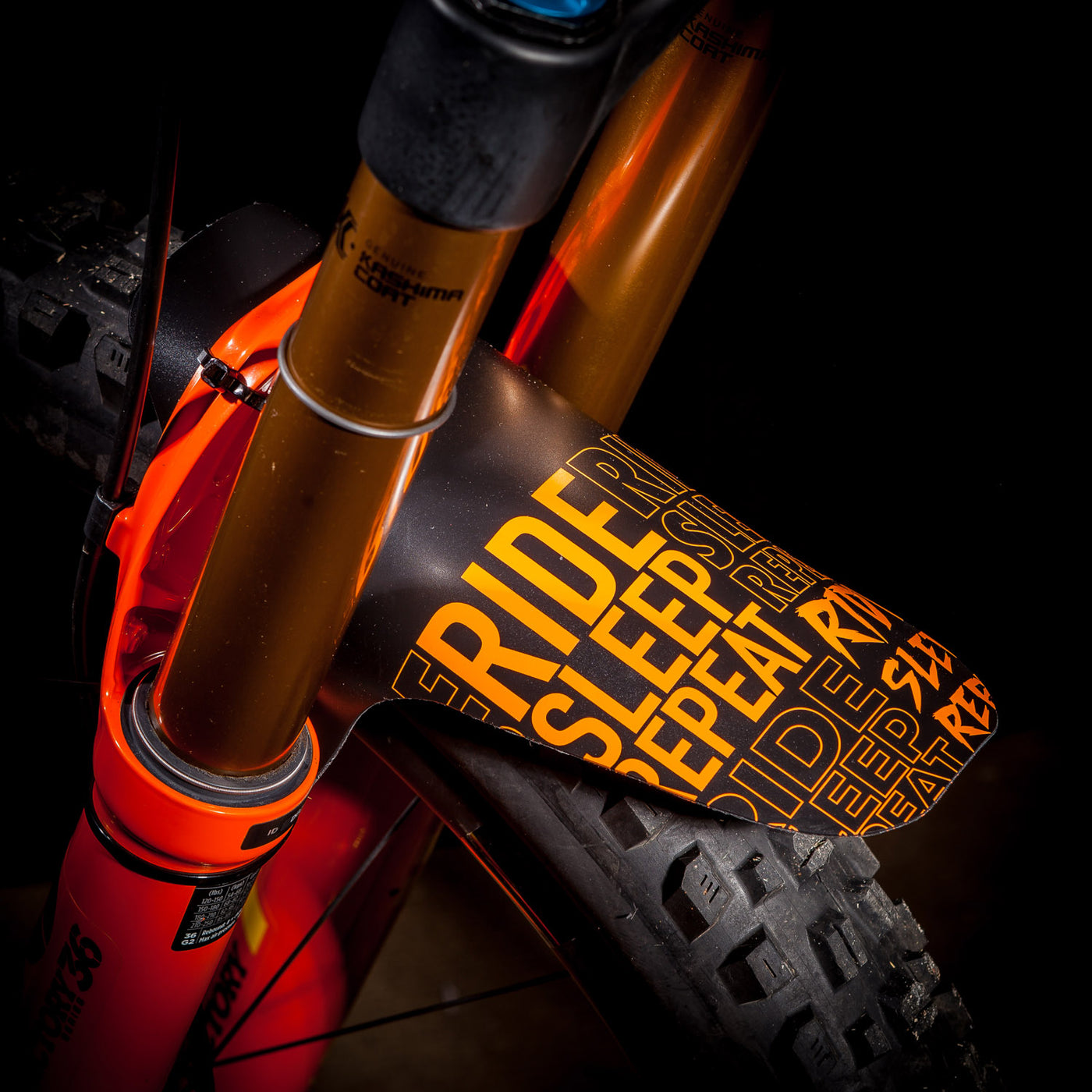 35Bikes Ride Sleep Repeat Front Mudguard